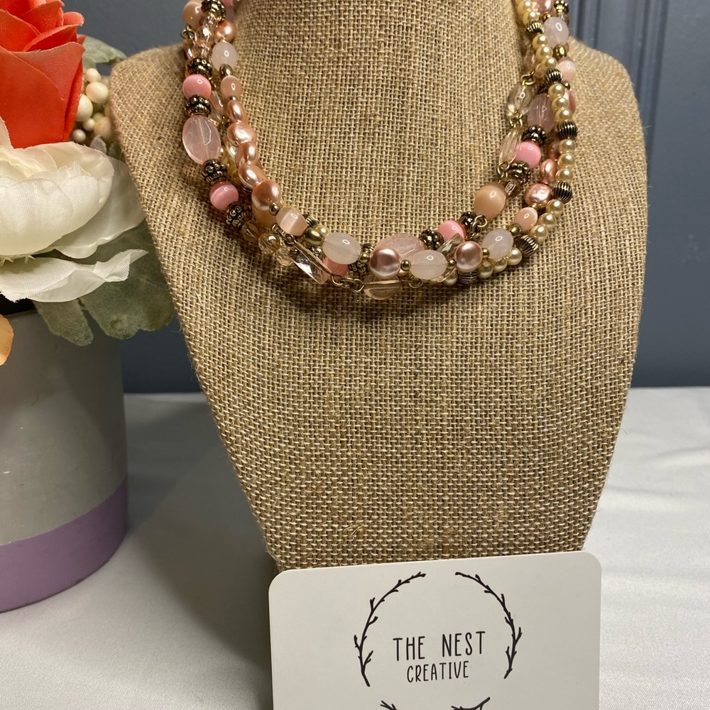 Vintage Shades of Pink Necklace